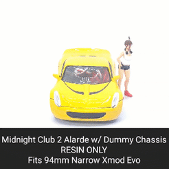 Alarde.gif Free STL file Midnight Club 2 Alarde Body Shell with Dummy Chassis (Xmod Only)・3D print model to download