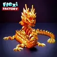 Flexi-Factory-Dan-Sopala-Dragon.gif STL file Flexi Print-in-Place Imperial Dragon・3D printer design to download