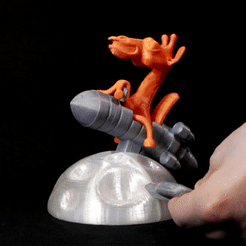 ezgif.com-gif-maker-1.gif Free STL file Spacecraft Giraffe・3D printing template to download