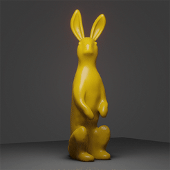 hare_360.gif Download STL file Hare Easter Rabbit Decoration Object • 3D printer model, magann