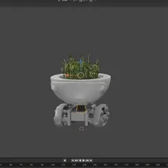 Planterpotrobot.gif Fichier OBJ Pot Robo pour plantes imprimé en 3D・Plan imprimable en 3D à télécharger