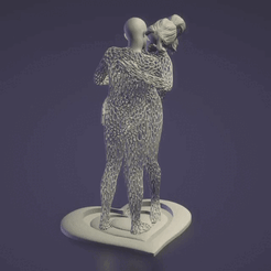 couple.gif STL file Entwined lovers・3D printing idea to download, Beelame