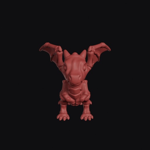Skeletal Bone Dragon With Wings