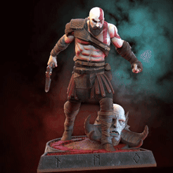 ezgif-2-38b1511c8a.gif Archivo STL Fan Art Kratos - God of War・Objeto imprimible en 3D para descargar, NachoCG