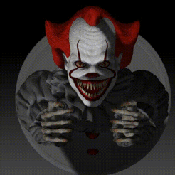 ZBrush-Movie-penny-2_45.gif STL file It , pennywise (3D picture)・3D printable design to download, Kangreba