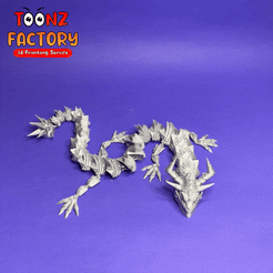 iX-y aes eens STL file Armored Articulated Dragon・3D printable design to download, ToonzFactory