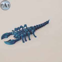 scorpion02.gif Download STL file Articulated Robot Scorpion • 3D printable template, PA1