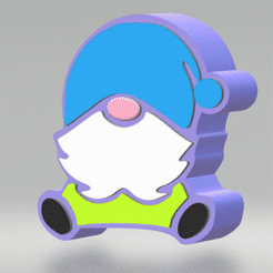 STL00641-GIF1.gif 3D file 3pc Gnome Bath Bomb Mold・Model to download and 3D print, CraftsAndGlitterShop
