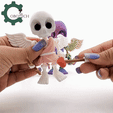 Cobotech-Articulated-Skelly-Cupid.gif Articulated Cupid Bones by Cobotech, Articulated Toys, Desk Decor, Valentines Day Gift