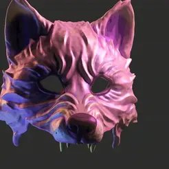b.gif STL file fantasy wolf mask・3D printable model to download