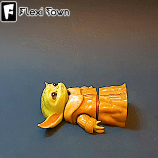 Flexi Baby Yoda, Articulated fidget figure, 3mf included