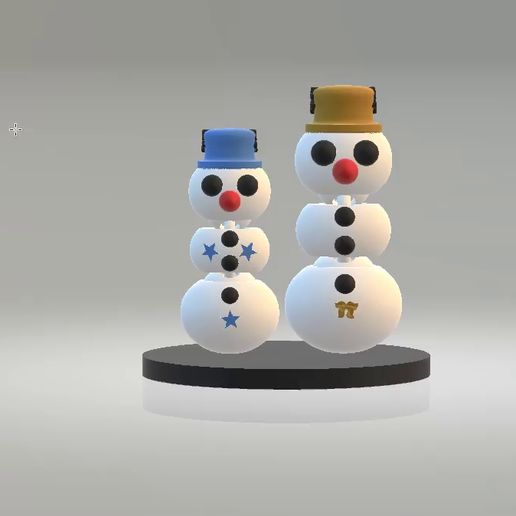 3D-PAINT.mp4 Famille fantaisiste de bonhommes de neige - Modèle imprimable en 3D