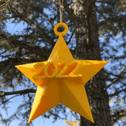 ezgif.com-gif-maker.gif Fichier STL Décoration de l'arbre de Noël Étoile 2022 #CULTSFIVERR・Design à télécharger et à imprimer en 3D