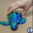 Video-per-Cult-1.gif Cute Articulated sea Turtle, print in place, no supports