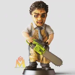 Taxas-Chain-Saw-Massacre.gif STL file Leatherface Chibi- Taxas Chain Saw Massacre - 80th90th movies- MONSTER FIGURINE-MONSTER series・3D printing model to download