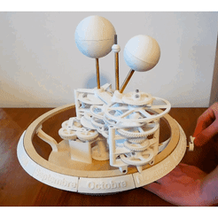gif-V5.gif 3D file TELLURION, SOLAR SYSTEM, SUN, EARTH, MECHANICAL MOON・3D print model to download