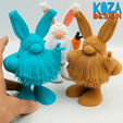 easter-hairy-bunny-gnome-02.gif Fichier STL Gnome poilu de Pâques avec un costume de lapin・Design à télécharger et à imprimer en 3D