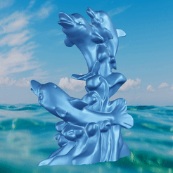 giff-dauphin-bebe.gif STL file Dolphin and baby・3D printer model to download, motek