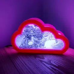 cloudy.gif Cloudy night light with two sides Lithophane