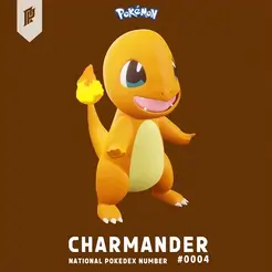 1-re-comp.gif Charmander 3D Printable Pokemon Model - Pokedex #0004