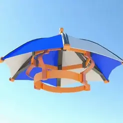 ezgif.com-gif-maker.gif STL file World Cup umbrella, head umbrella, hat, cap, umbrella, umbrella・3D print object to download, saginau3d