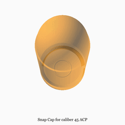 45-ACP-3.gif Datei STL Schnappverschluss 45 ACP Patronenattrappe・Modell für 3D-Druck zum herunterladen