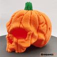 Pumpkin-Skull-2.0-Tea-Light-Version.gif 3D file Pumpkin Skull 2.0 - Tea Light Version・Model to download and 3D print