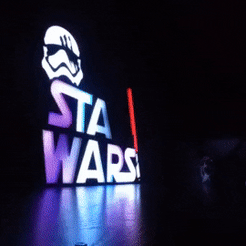 Star-Wars-4.gif 3D file Star Wars/laser saber/stormtrooper LED sign・Model to download and 3D print