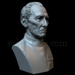 Tarkin.gif 3D file Peter Cushing as Grand Moff Tarkin.・Model to download and 3D print