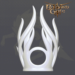 ezgif.com-resize-1.gif OBJ file SHADOWHEART HAIRPIN BALDUR'S GATE 3D MODEL FOR COSPLAY・3D printing template to download