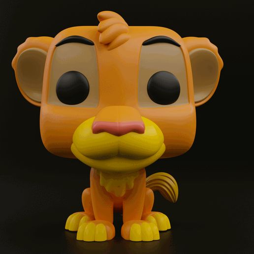🦁 Simba funko pop from The Lion King franchise・ STL File