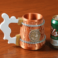 GIFF-3GIFF-3.gif STL file Viking and big Viking beer mug・3D printer design to download