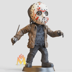 Jason-Chibi.gif STL file Jason Voorhees Chibi -Friday the 13th- 80's,90's movies- MONSTER FIGURINE-MONSTER series・3D printing model to download