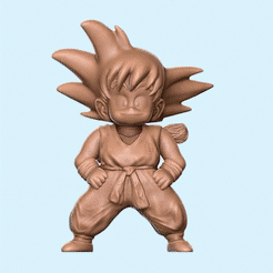 goku_3.gif Archivo STL gratis SON GOKU! Dragon Ball SUPPORT FREE! GRATIS!!・Diseño imprimible en 3D para descargar