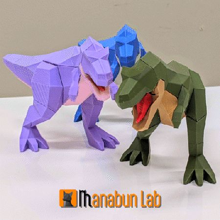 T-REX_gif.gif 🦖Low Poly T-Rex Puzzle (Tyrannosaurus)