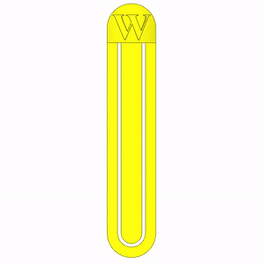 W-LETTER-GIF.gif STL file PERSONALIZED W-LETTER BOOKMARK・3D printable model to download, NASYADESIGN