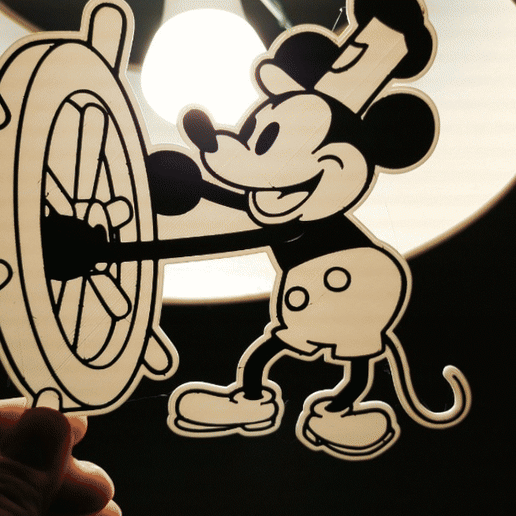 Lamp / Mickey Steamboat Willie 3D model