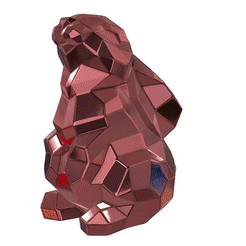 2.gif STL-Datei Hase Kaninchen・Design für 3D-Drucker zum herunterladen