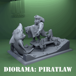 PiratLaw.gif STL-Datei DIORAMA: Pirate law・Design für 3D-Drucker zum herunterladen