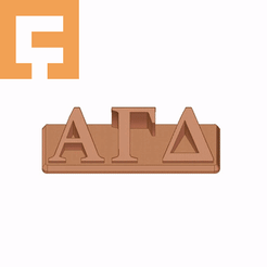 Alpha_Gamma_Delta.gif Download STL file Alpha Gamma Delta Sorority ( ΑΓΔ ) 3D Nametag • 3D printing object, Corlu3d