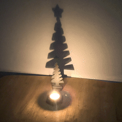 Sequence-01_5.gif STL-Datei Weihnachts-Schatten-Kerzenhalter mit 13 Silhouetten-Dateien・Design zum Herunterladen und 3D-Drucken