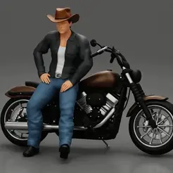 ezgif.com-gif-maker-6.gif 3D file Man wearing casual outfit sitting on his motorbike・3D printing template to download