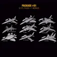 Package01.gif AIRCRAFT PACKAGE 01 - 9 plus 1 Stl Files Of Various Aircraft Model