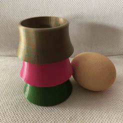 Coquetier.gif Free STL file Egg cup / Nestable eggcup・3D print object to download, Pierrolalune63