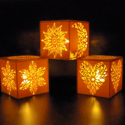 tealights.gif Fichier STL Porte-bougies à réchaud pour bougies à Led・Design pour impression 3D à télécharger