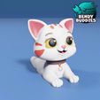0171-CatDoorStopAccessory.mp4 Cat Door Stop / Cute Animal Stopper / Hold Open Model / Wedge Creature Figure / Print-in-Place Statue / Home Decoration