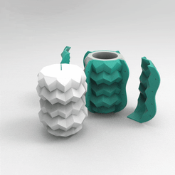 untitled.1844.gif STL file ORIGAMI MOLD FACETATED CEMENT MOULD POLYPLANTER VASE candel・3D printable model to download