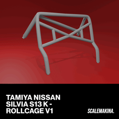 Cult3D-Nissan-Silvia-S13-K-Rollcage-V2.gif STL file Rollcage V1 - Nissan Silvia S13 K・Model to download and 3D print