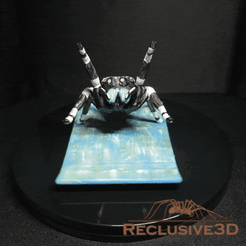 jumpingSpiderPhoneStand_gif.gif STL file Jumping Spider Phone Stand・3D printing model to download