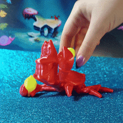 ezgif.com-gif-maker-1.gif STL file Flexi Crab Sebastian from little mermaid・3D print object to download, Doctor_Craft